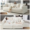 Dexmalle 104.3" Comfy Corduroy 4-Seat Sofa with Soft Pillows,Living Room/Apartment,Beige - 4 of 4
