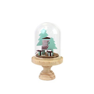 Beachcombers WOOD with GLASS DOME BEACH HUT &  GIFTS