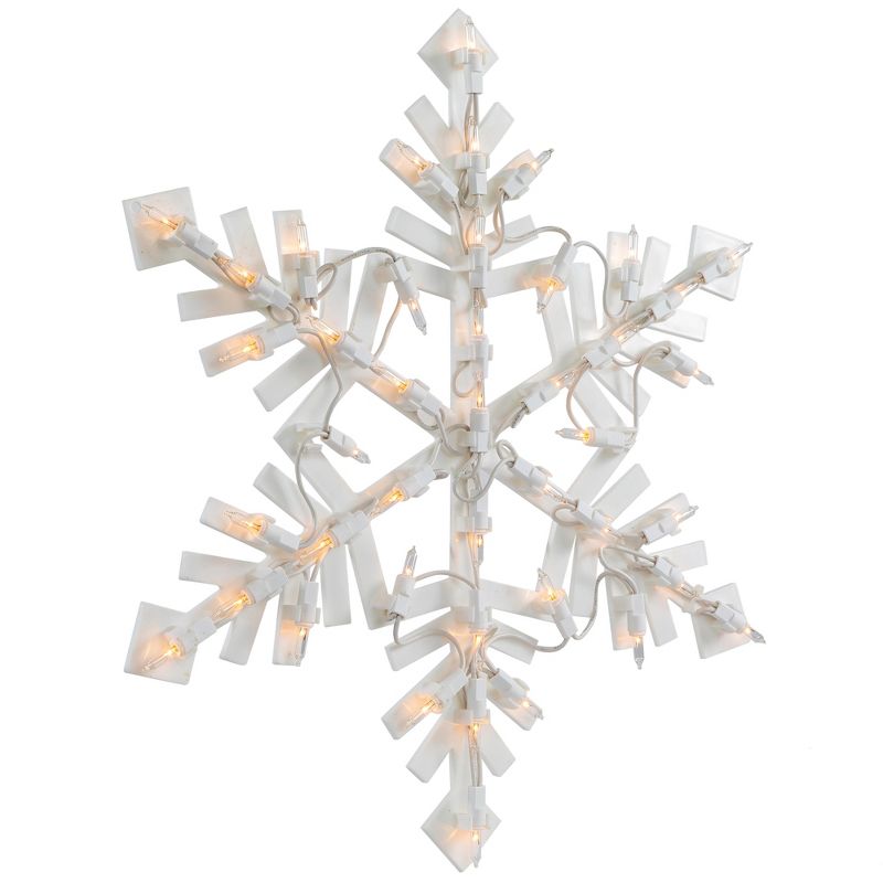 Northlight 15.5" White Lighted Snowflake Christmas Outdoor Window Silhouette, 4 of 6