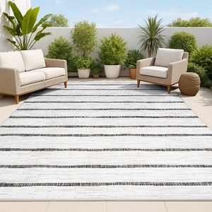 JONATHAN Y Colonia Berber Stripe Indoor/Outdoor Area Rug - 1 of 4