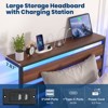 Lusimo Twin Metal Platform Bed Frame with Charging Station & LED Lights Easy Assembly - 4 of 4
