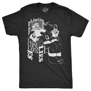Mens Funny T Shirts Santas Throne Of Lies Sarcastic Christmas Graphic Novelty Tee For Men - Crazy Dog Men's T Shirt - 1 of 4