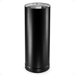 DuraVent DVL 6DVL-48 6'' Galvanized Steel/Stainless Steel Double Wall Wood Burning Stove Pipe Connector to Vent Smoke or Exhaust, Black - 1 of 4
