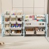 VYNXARIA Kids Toy Storage Organizer with 2-Tier Bookshelf and 12 Bins, Blue, Ideal for Playroom and Classroom - 2 of 4