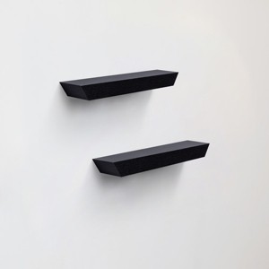 AZL1 Life Concept Decorative Bookshelf Floating Shelves Wall Wood Decor Storage Shelves Wall Shelf Storage Hanging Shelf, Black, 18.11"*4.02"*1.18" - 1 of 4