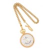 Black Bow Jewelry Charles Hubert Gold Finish White Dial Gold Pocket Watch - 3 of 4