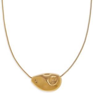 Chunky Gold Silver Pendant Necklace for Women, Trendy Charm Choker Thick Hammered Hollow Long Chain Necklaces Prom Holiday Fashion Jewelry Gift. - 1 of 4
