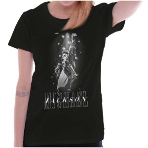 Michael Jackson Iconic King of Pop Womens T Shirt Ladies Tee Brisco Brands - 1 of 4