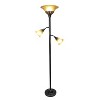 3-Light Floor Lamp with Scalloped Glass Shade - Elegant Designs - 3 of 4