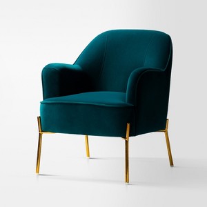 Odo Upholstered Accent Chair Velvet Comfy Living Room  Arm Chair | Karat Home - 1 of 4