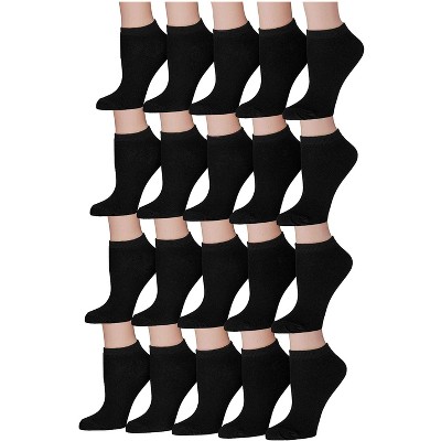 Tipi Toe Women's 20 Pairs Colorful Patterned Low Cut/ No Show Socks