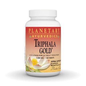Triphala Gold 1000mg Org Cultivated Fruits Ayurvedic by Planetary Herbals  -  120 Tablet - 1 of 3