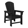 WestinTrends Malibu Kids 3-Piece Outdoor HDPE Adirondack Chairs With Square Side Table Set - 4 of 4