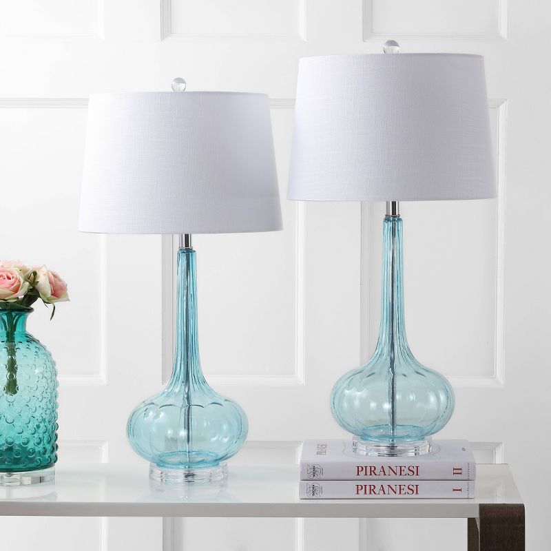 28.5" (Set of 2) Bette Glass Teardrop Table Lamp (Includes LED Light Bulb) - JONATHAN Y , 4 of 9