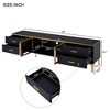 NicBex TV Stand for 78 Inch TV with Golden Legs,TV Entertainment Center with Brown Glass Storage Cabinet,TV Console Table for Living Room - 3 of 4