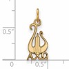 Black Bow Jewelry 14k Yellow Gold Plated Sterling Silver Alpha Chi Omega Greek Life Small Pendant - 2 of 3