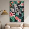 Art Remedy Zebra Hidden in Tropics Tropical Jungle Animals Wall Art Framed - 2 of 4
