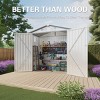 Metal Outdoor Storage Shed with Lockable Door and Window Waterproof Tool Shed with Roof for Garden Backyard Patio Bike Storage-The Pop Home - 3 of 4