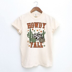 Simply Sage Market Women's Howdy Fall Cactus Short Sleeve Garment Dyed Tee - 1 of 2