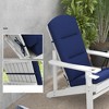 DSVIMOY Outdoor Adirondack Chair Cushions, 2 Piece Adirondack Chair Cushions for Fire Pit Chairs with Seat, Blue, 58.75"*20.5"*2" - 4 of 4