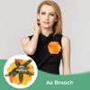 Unique Bargains Elegant Fabric Rose Hair Clip Brooch 3 Pcs - 4 of 4