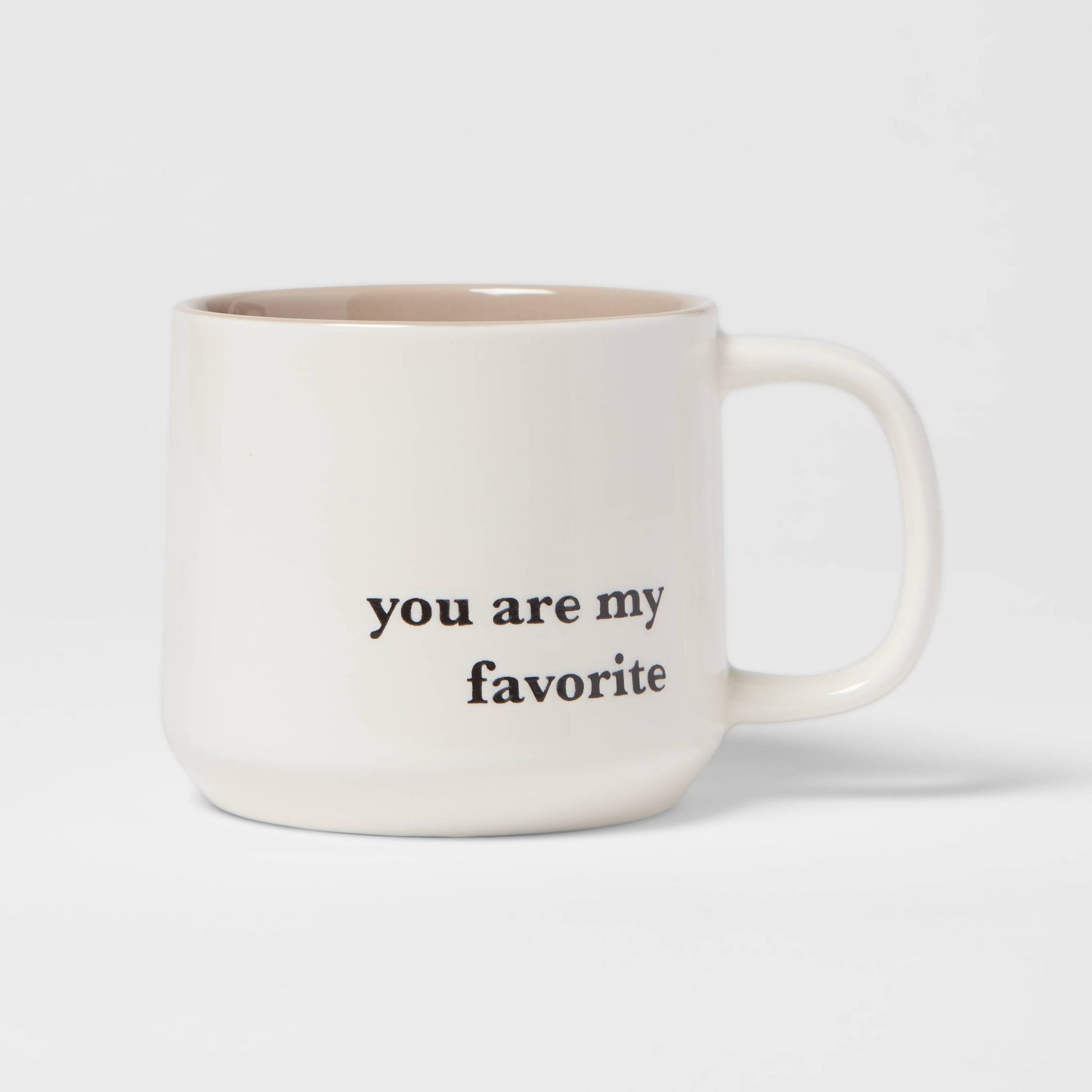 15oz Stoneware You Are My Favorite Mug - Threshold™: Traditional White Coffee Mugs, Dishwasher & Microwave Safe