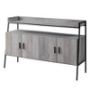 Acme Furniture 52" Samiya TV Stand for TVs up to 50" Gray Oak/Black Finish: Media Console with Open Back & Doors - image 2 of 4