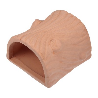 Unique Bargains Ceramic Aquarium Hideaway Rock Cave Fish Tank Decoration Light Brown 3.43x3.35x2.24 Inches