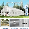 Heavy Duty Party Tent, Outdoor Event Canopy, PE & Steel Frame with Removable Sidewalls, Waterproof UV Resistant White, Wave/Straight Edge - 4 of 4