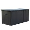 VisioGear 100GAL Outdoor Storage Deck Box with 4 Wheels, Large Patio Storage Bin for Outside Cushions, Black, 49.41"*24.69"*23.43" - 3 of 4