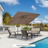 PURPLE LEA Cantilever Patio Umbrella with Base Included Square Umbrella with 360° Rotation and Aluminum Offset Hanging Outdoor Umbrella - 2 of 4