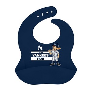 BabyFanatic Officially Licensed Unisex Silicone Baby Bib - MLB New York Yankees - 1 of 4