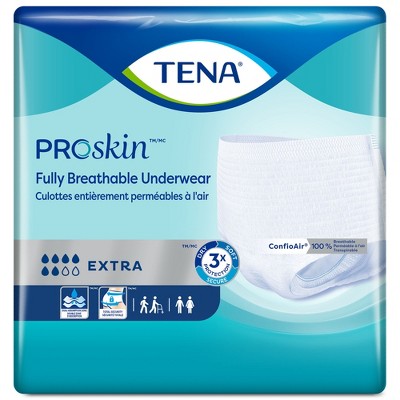 TENA ProSkin Extra Protective Incontinence Underwear, Moderate Absorbency,  Unisex, 2XL, 48 Count