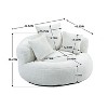Bean Bag Chair Lazy Chair with 3 Pillows,Durable Comfort Lounger High Back Bean Bag Chair Couch for Adults and Kids,Indoor & Outdoor-Cuddlewood - 4 of 4