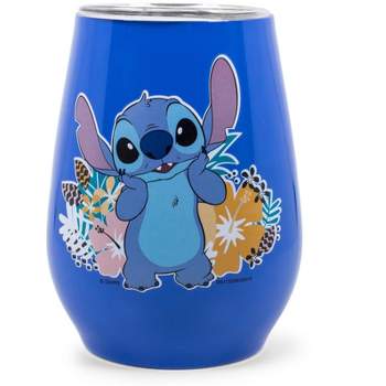 Silver Buffalo Disney's Lilo & Stitch Stainless Steel Tumbler With Lid | Holds 10 Ounces