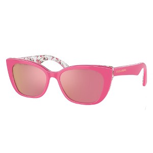 Dolce & Gabbana DX 4427 3207/Z Childrens Cat-Eye Sunglasses Pink on Pink Flowers 49mm - 1 of 3