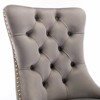 KTMBDW Velvet Dining Chairs Set of 2, Upholstered High-end Tufted Dining Room Chair with Nailhead Trim Stainless Steel Plating Legs - 4 of 4