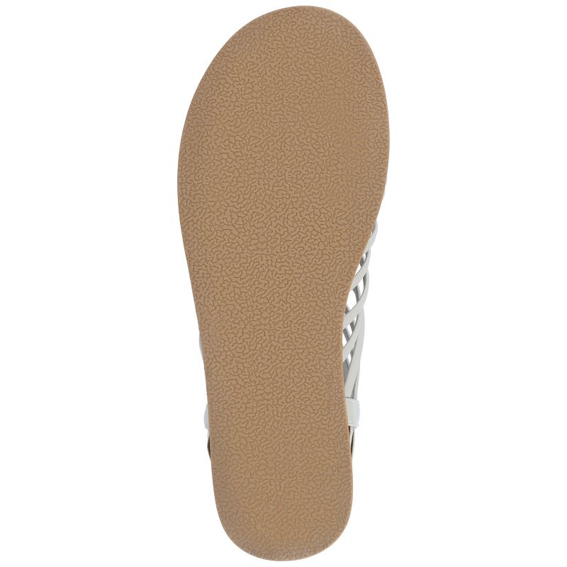 Journee Collection Womens Delilah Tru Comfort Foam Gladiator Sliver Wedge Sandals, 5 of 10