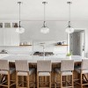 Modern Teardrop Glass Pendant Light, Clear Ripple Shade Hanging Fixture for Kitchen Island or Dining Room - 4 of 4