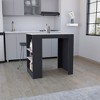 NicBex Kitchen Island Cart with 3 Side Shelves,Kitchen Island with Storage and Large Work Top,Modern Kitchen Cart,Island Table for Kitchen - 2 of 4