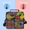 Dual Compartment Insulated Lunch Bag for Mens Womens, Large Leakproof Lunch Box Thermal Lunch Totes with Shoulder Strap - Tirrinia - image 4 of 4