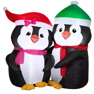 Holiday Living 4-FT Hugging Penguins Christmas Inflatable - 1 of 3