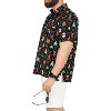 LA LEELA Men's Funny Beach Short Sleeve Ugly Christmas Tree Party Dress Shirt Vacation Funny Hawaiian Santa Gifts Shirts for Men - 3 of 4
