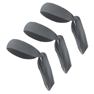Unique Bargains Adjustable Soft Sweat Wicking Tennis Tie Headband Sweatband for Men Women 3 Pcs - 1 of 4