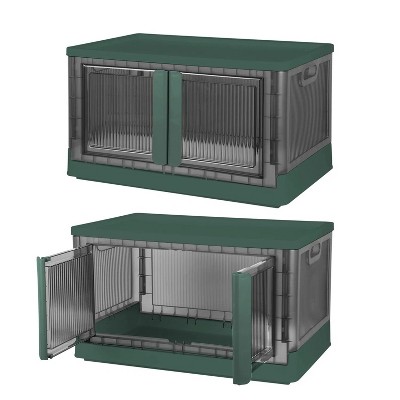 LunaLulink 2 72L Collapsible Storage Boxes, Collapsible Stackable Closet Organizer.4 Wheels