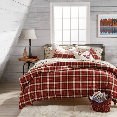 Autumn 3pc Plaid Comforter Set Red G H Bass Target