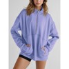 Imily Bela Womens Oversized Fleece Half Zip Stand Collar Long Sleeve Thumb Hole Pullovers with Pockets - 3 of 4