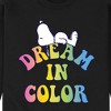Men's - Peanuts - Snoopy Dream In Color Graphic Fleece Sweatshirt - 2 of 4