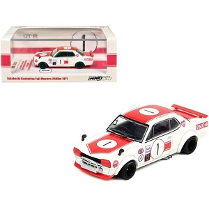 Nissan Skyline 2000 GT-R (KPGC10) #1 RHD Takahashi Kinimitsu "Fuji Masters 250km" (1971) 1/64 Diecast Model Car by Inno Models - 1 of 4