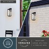 VAXCEL Uptown 1 Light Matte Black Transitional Outdoor Wall Lantern Clear Glass, 15.75 inch - 3 of 4